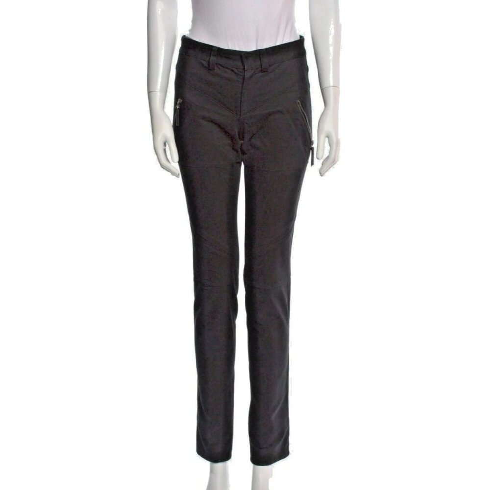 Emilio Pucci Black Cotton Skinny Pants Size 6 Mid-Rise Italy Excellent
